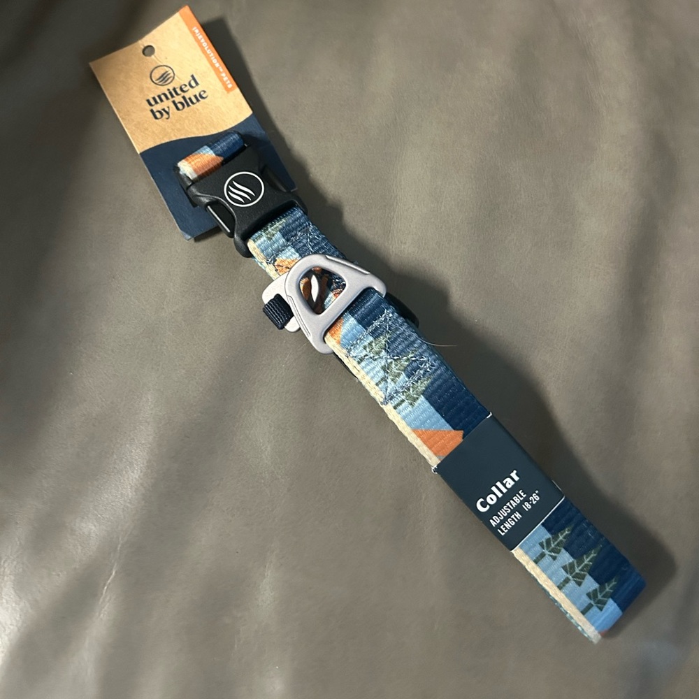🐶 New United by Blue Dog Collar Earth Day size Large 18-26” Neck